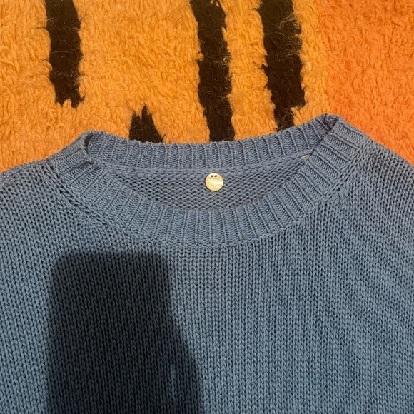 Margaret O’Leary blue knit oversized sweater medium - Picture 4 of 6